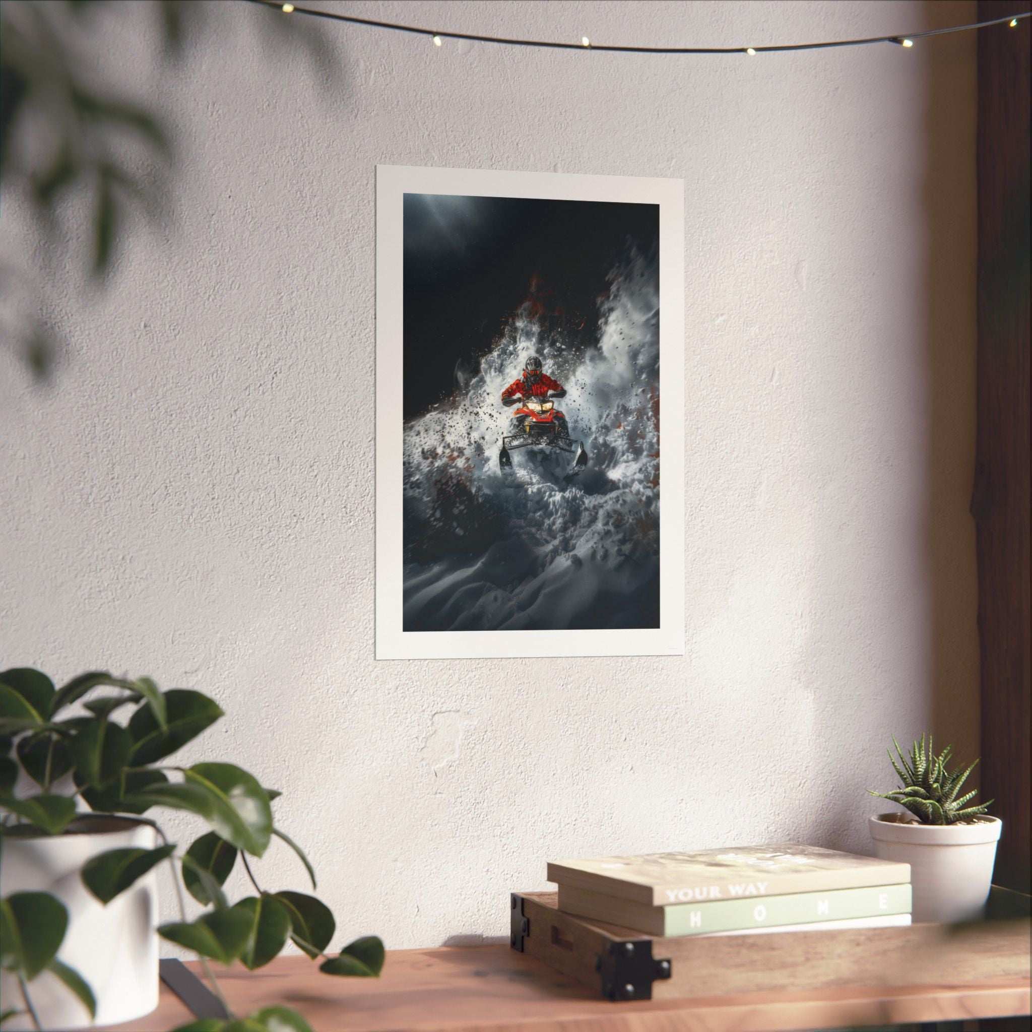 Avalanche Run - Snowmobile - Gallery Print Poster - DC0191